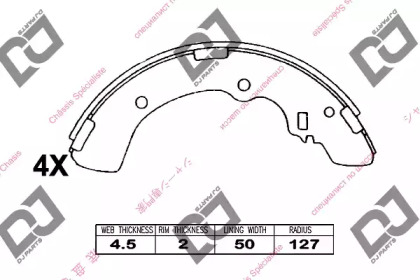 Комлект тормозных накладок DJ PARTS BS1003